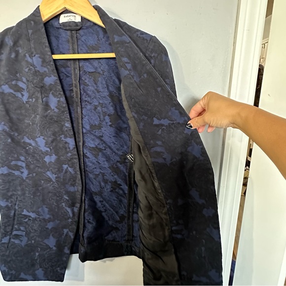 Aritzia BABATON Macauley 3/4 Rolled Sleeve Jacquard Print Blazer - Picture 5 of 8